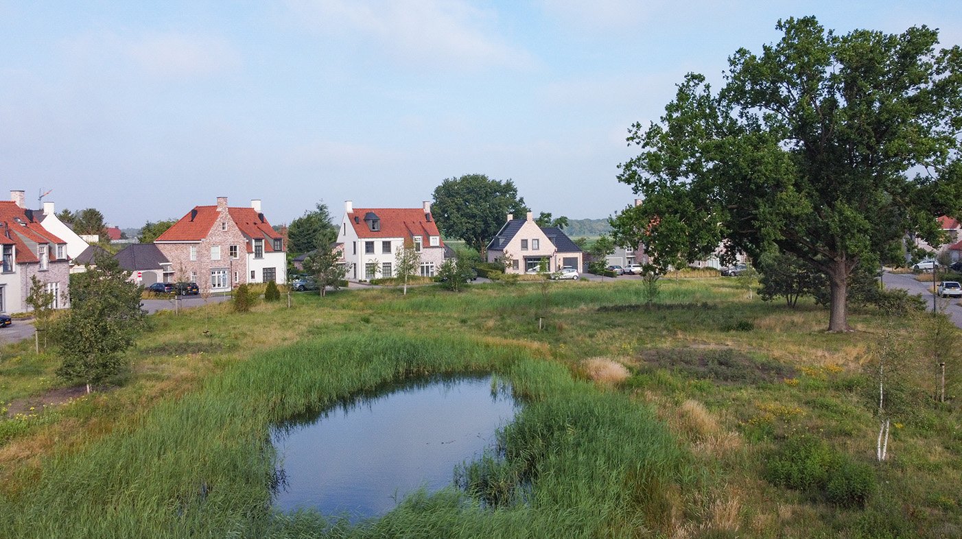 Een nieuwe woonwijk met een natuurlijke en speelse uitstraling.